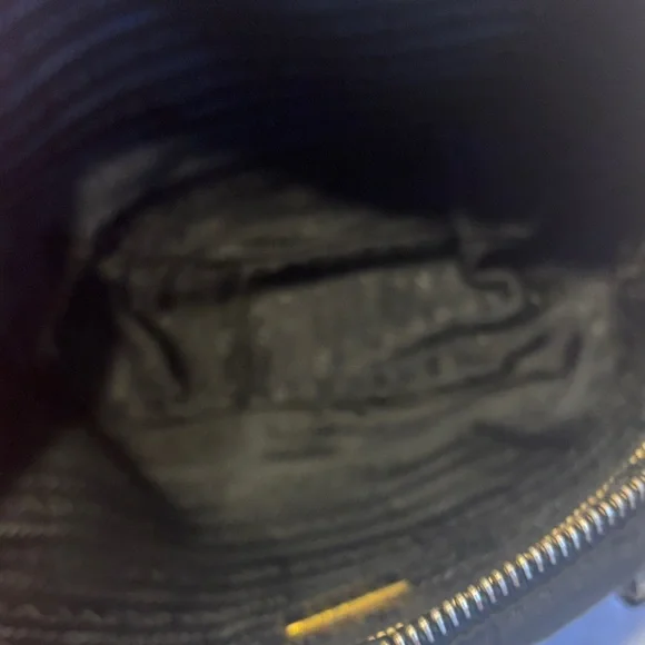 Prada $25 start Vintage Black Nylon Tote with Gold Accents - Picture 13 of 17